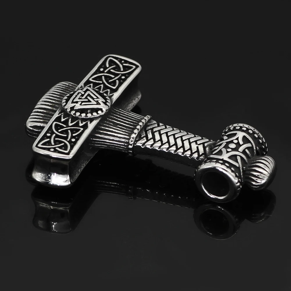 Nordic Stainless Steel Mjolnir Valknut Viking Necklace With Gift Bag | Украшения и аксессуары