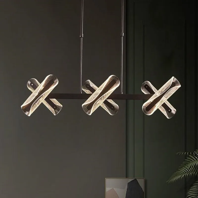 

modern led chandelier lighting for living room bedroom restaurant kitchen pendant chandeliers Black indoor suspension lamps