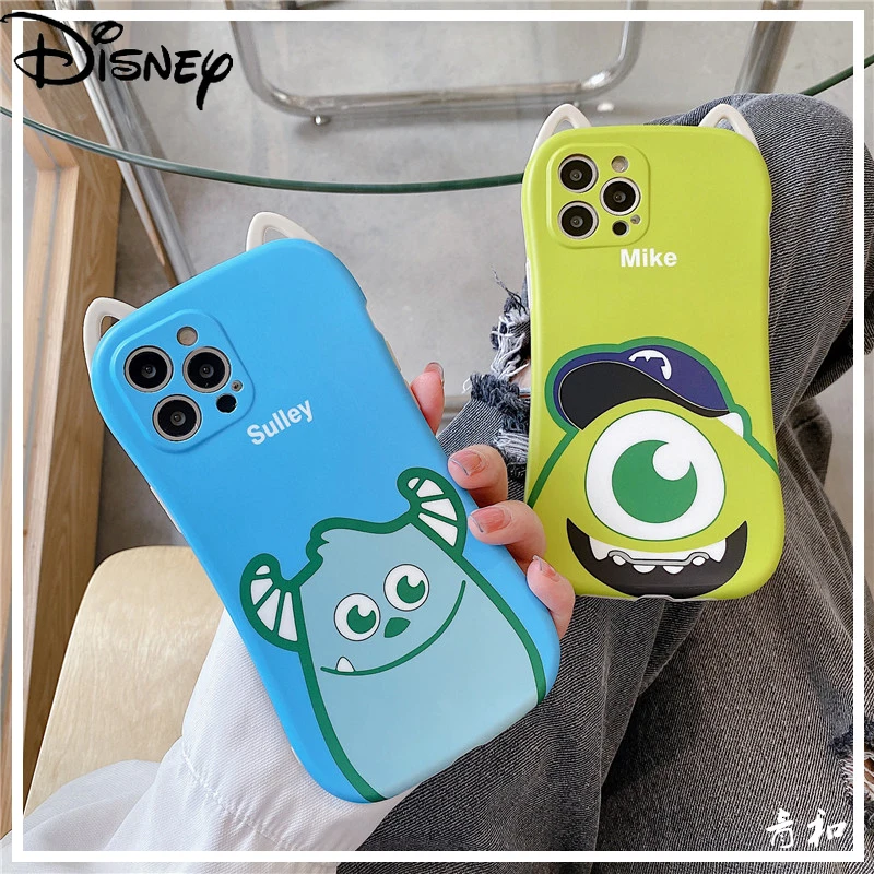 

Disney one-eyed hair monster couple lanyard phone case for iPhone se2/7plus/8p/xs/xsmax/xr/11pro/11promax/12/12promax/12mini