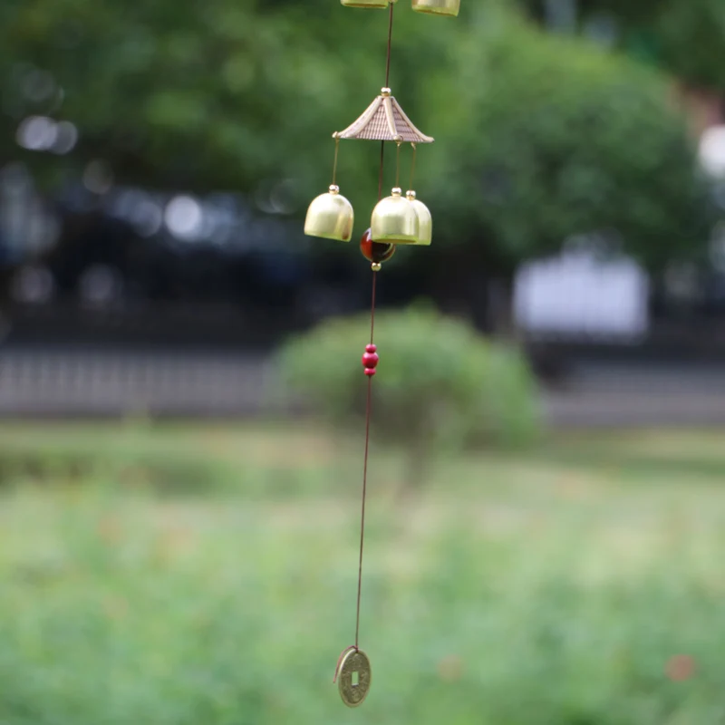 1 шт. 6 колокольчиков медные ветряные колокольчики подвесные Fengshui для дома улицы
