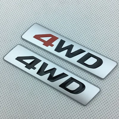 1x 3D Матовый металлический стикер 4WD Эмблема 4x4 значок наклейка для автомобиля