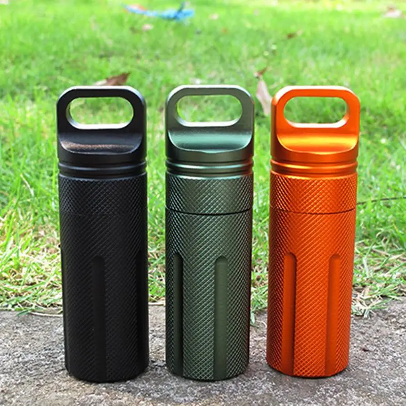 

Multifunctional Pendant Survival Waterproof Medicine Box Cigarette Outdoor Pill Camping Cabin Seal Drug Brass Sealed Wareho E8T7