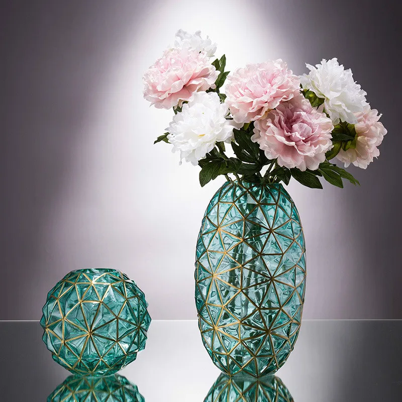 Минималистичная стеклянная ваза украшение для дома Гидропонные цветы сухие