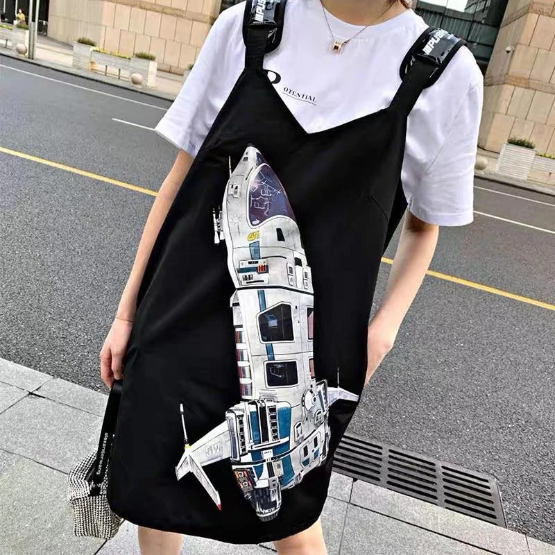 

VGH Hit Color Sling Dress For Women V Neck Sleeveless Patchwork Print Mini Dresses Female Fashion New Clothing Summer Stylish