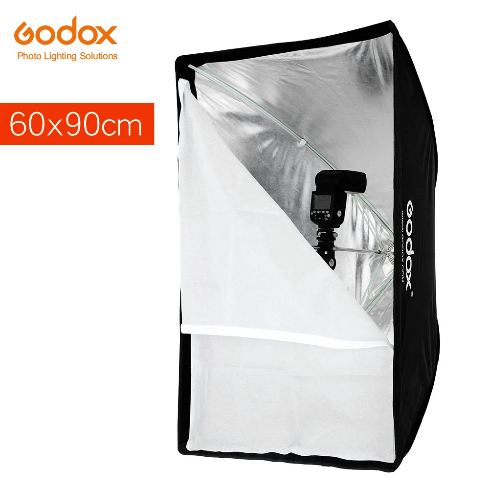 

Godox 60CM x 90CM 24in x 35.4in Rectangular Umbrella Softbox Brolly Reflector for Strobe Studio Flash Speedlight Photography