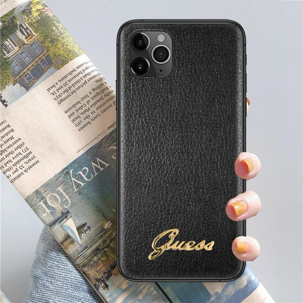 

Luxury Fashion brand Guesses Phone Case Cover Hull For iphone 5 5s se 2 6 6s 7 8 12 mini plus X XS XR 11 PRO MAX black 3D coque