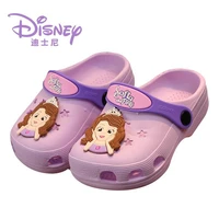 original disney princess sophia girl slippers baby hole shoes non slip beach swimming slippers kids slippers for girls