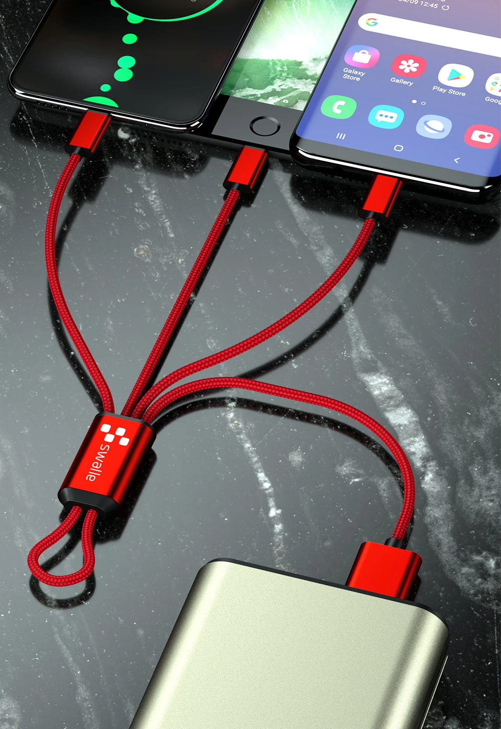 Горячий Swalle 3 в 1 USB C кабель брелок короткий микро-usb type C мульти зарядный кабель для Xiaomi huawei iPhone Быстрая зарядка