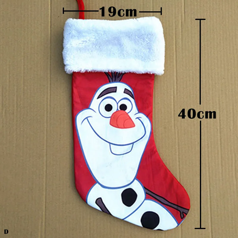 Children cartoon Christmas stockings princess socks kids gift candy packing bag mouse Superherro | Дом и сад