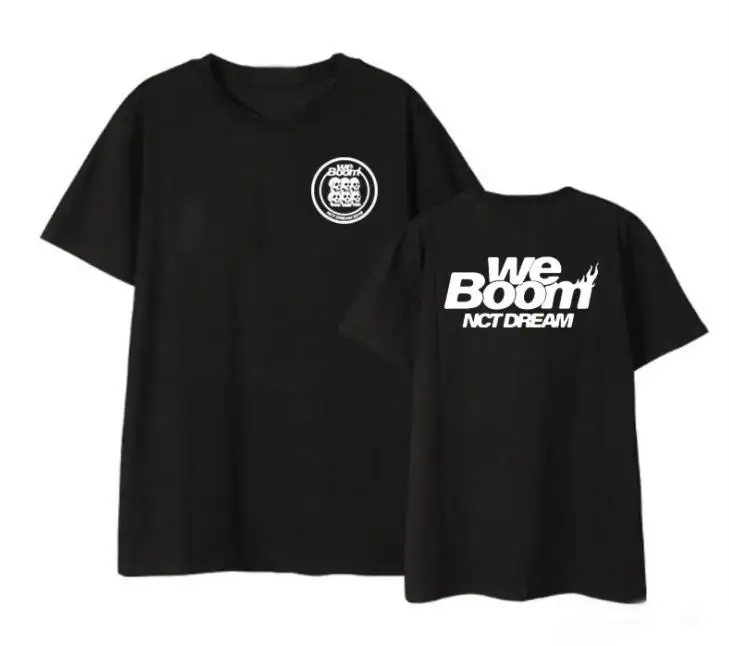 Фото Новая корейская мода Kpop Nct Dream We Boom альбом 2 стиля печать круглым вырезом футболка