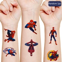 marvel the avengers spiderman original tattoo stickers random 1pcs anime figures cartoon toys for boys christmas birthday gifts