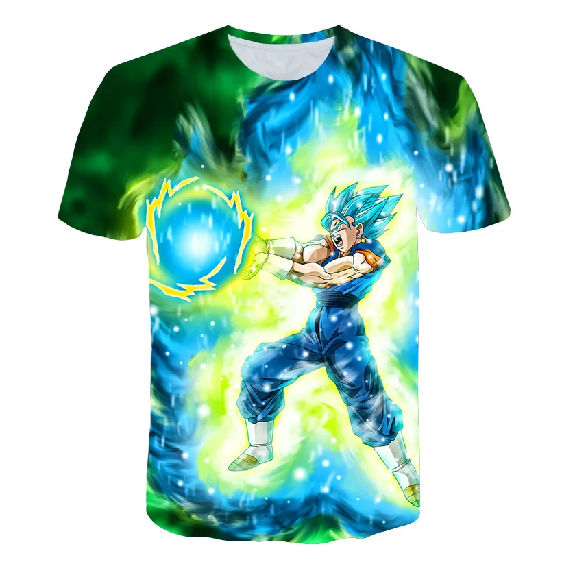 

Boys Goku 3d Printed T-Shirt Summer O-neck Anime T shirt Children Short Sleeve Harajuku Cartoon Tshirts Casual Manga Tops Shirts