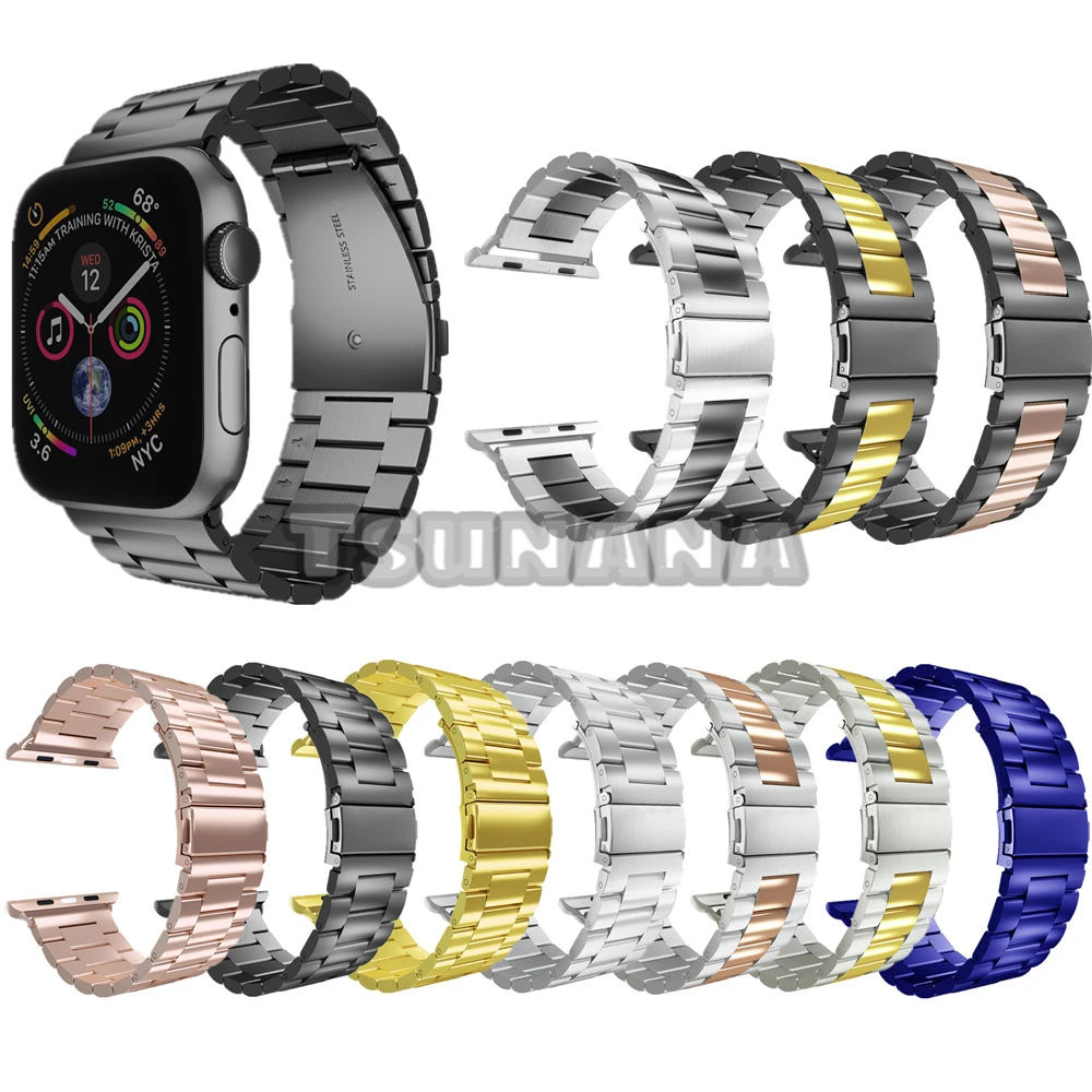 

Metal Strap for Apple Watch Band 44mm 42mm 40mm 38mm Stainless Steel Bracelet for For iWatch 6 SE 5 4 3 2 1 Series Accessories