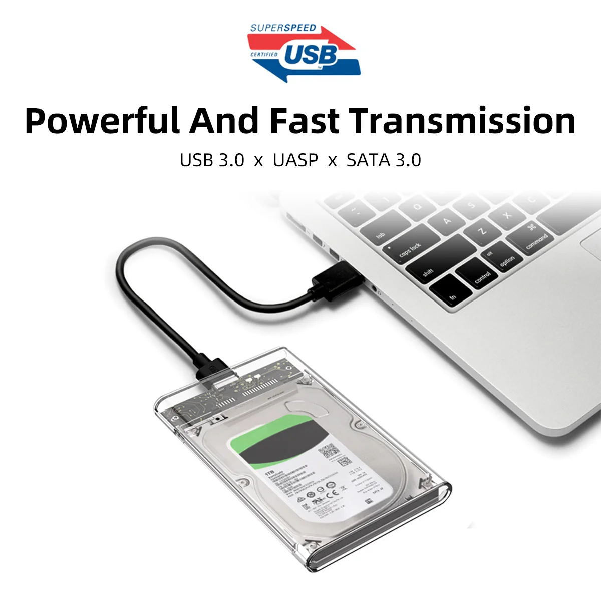 

USB3.0 HDD Enclosure 2.5inch Serial Port SATA SSD Hard Drive Case Support 6TB Transparent Mobile External HDD Case Hard Disk Box