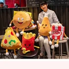 Симпатичная мультяшная плюшевая игрушка-гамбургер, картофель фри, набивная еда, попкорн, хот-дог, тостов, курица, ножки, подушка для пиццы, детские игрушки, милый подарок