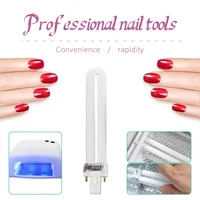 professional u shaped 365nm nail art uv gel dryer 9w light lamp tube replacement tube nail curing dryer nail manicure tool