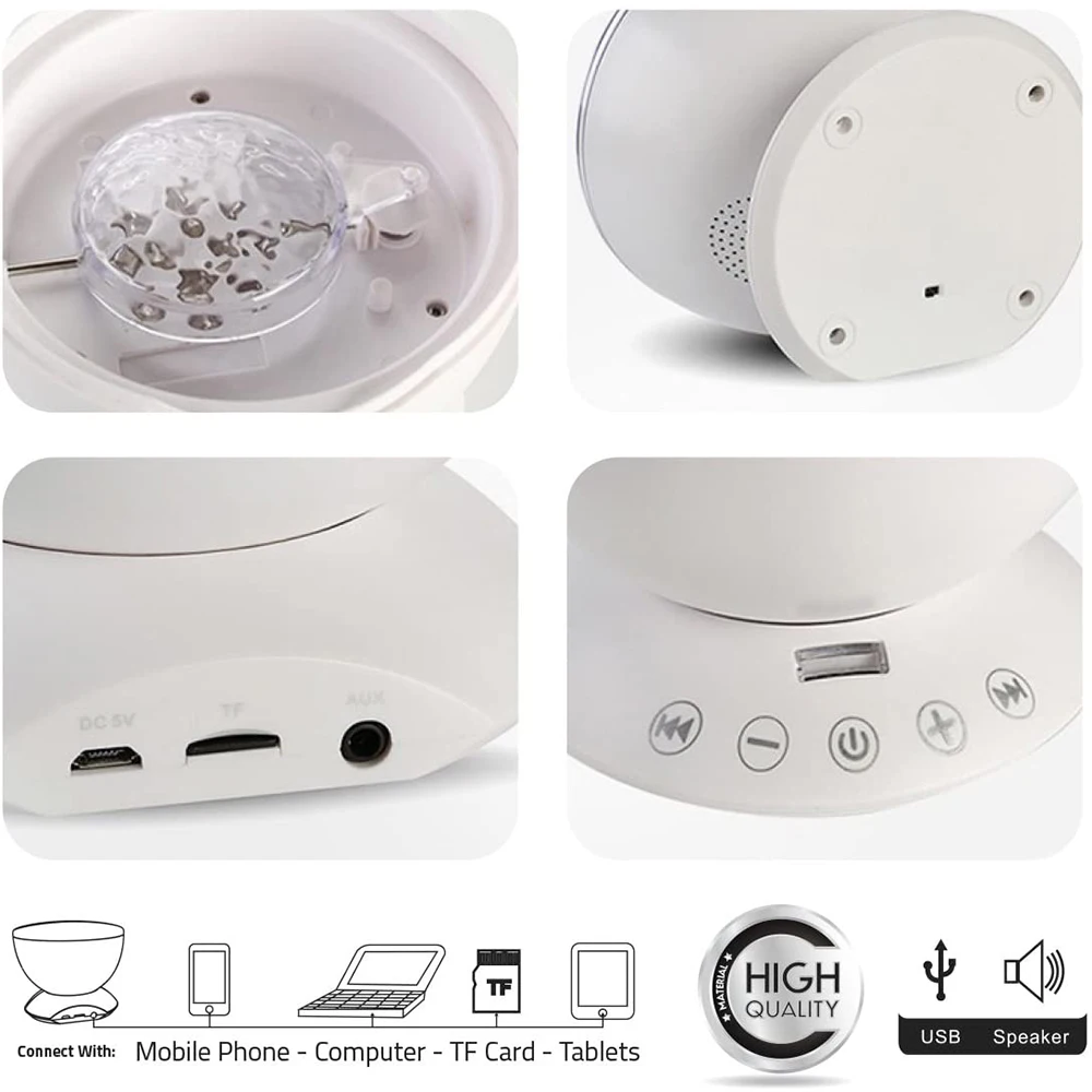 Проектор с изображением морских волн 7 цветов встроенный музыкальный