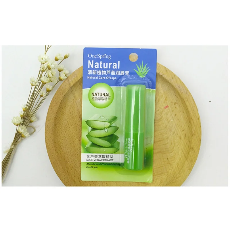 Алоэ Вера бальзам для губ стойкий увлажняющий горячий высококачественный
