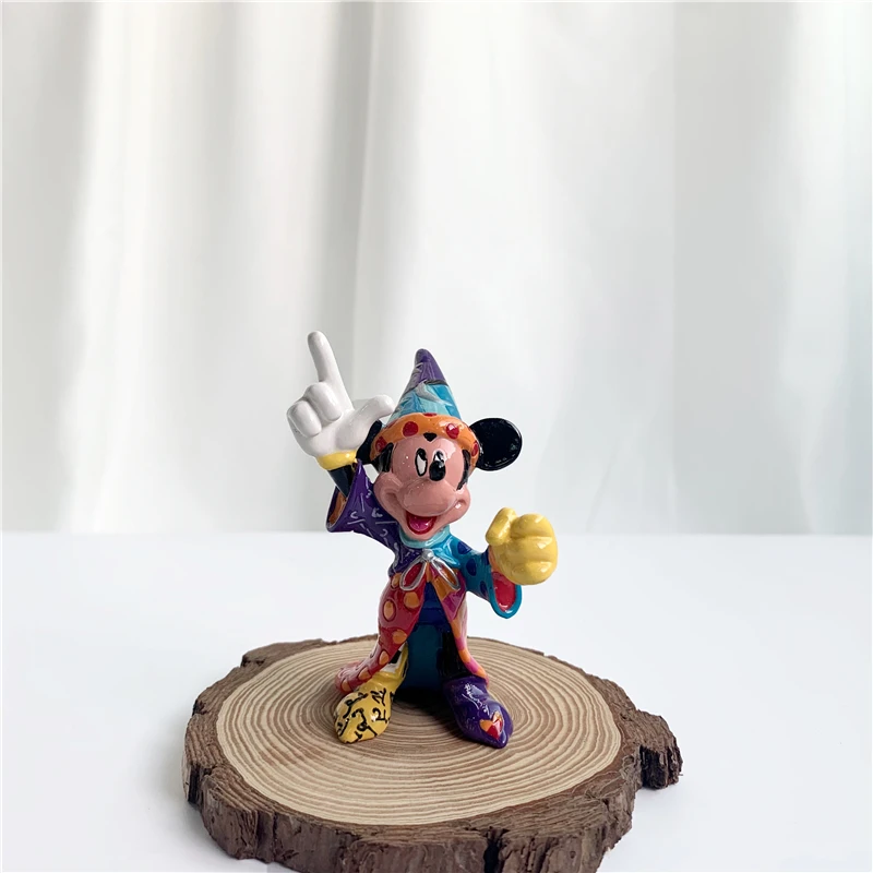 

Disney 10cm magician Mickey mouse exquisite resin Action Figure Toy mickey mouse toys home decoration toys