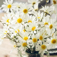 White Daisy Non-woven Fabrics Flower Bouquet Artificial Flowers High Quality Valentines Home Decoration Accessories Wedding