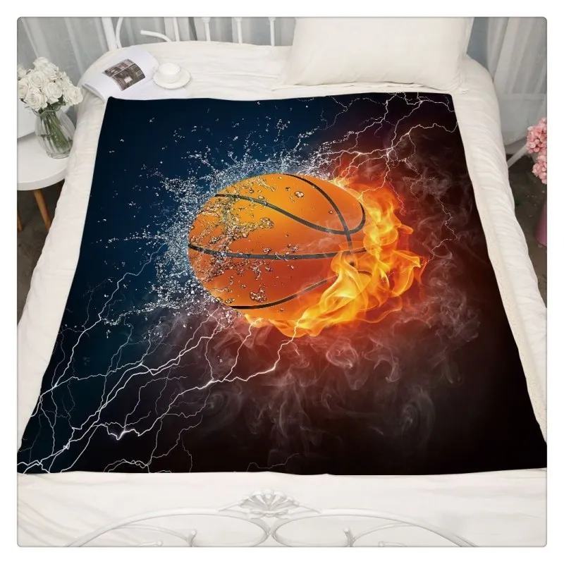 Dropshipping Sofa Cushion Yoga Mat Blanket Air Thick Double-layer Plush 3d Digital Printed Basketball Series | Дом и сад