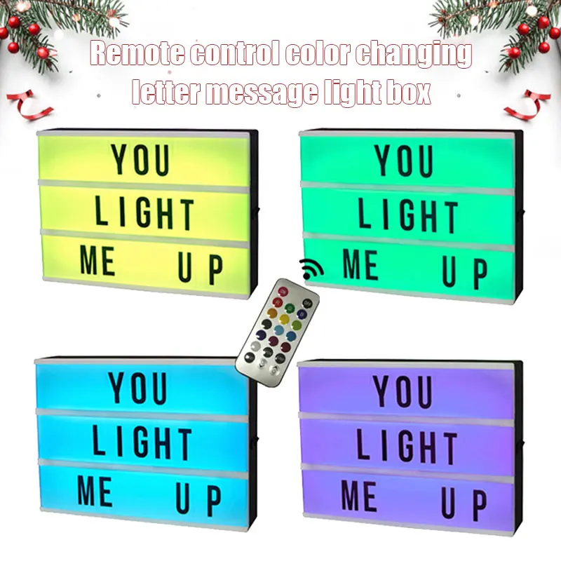 

The Mini Color-Changing Lightbox with Letters Numbers Symbols LED Changeable Sign USB Powered for Indoor Outdoor HG99