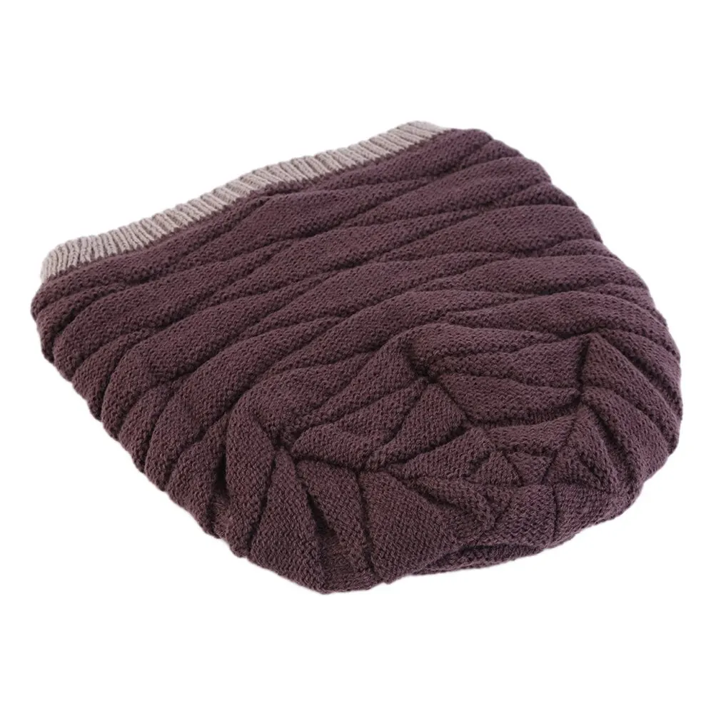 

Unisex Fashion Beanies Knit Beani Hat Winter Wool Hat For Man And Women Solid Color Elastic Hip-Hop Cap Two Styles Hot Selling