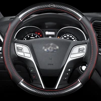 car carbon fiber leather steering wheel covers interior accessories 38cm for infiniti qx30 q70l q50 qx80 q60 qx70 car styling