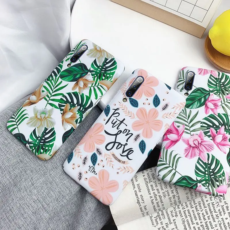 YBD чехол из поликарбоната с цветами для Red mi Note 7 pro Funda Coque мягкий ТПУ Xiaomi 9 8 note |
