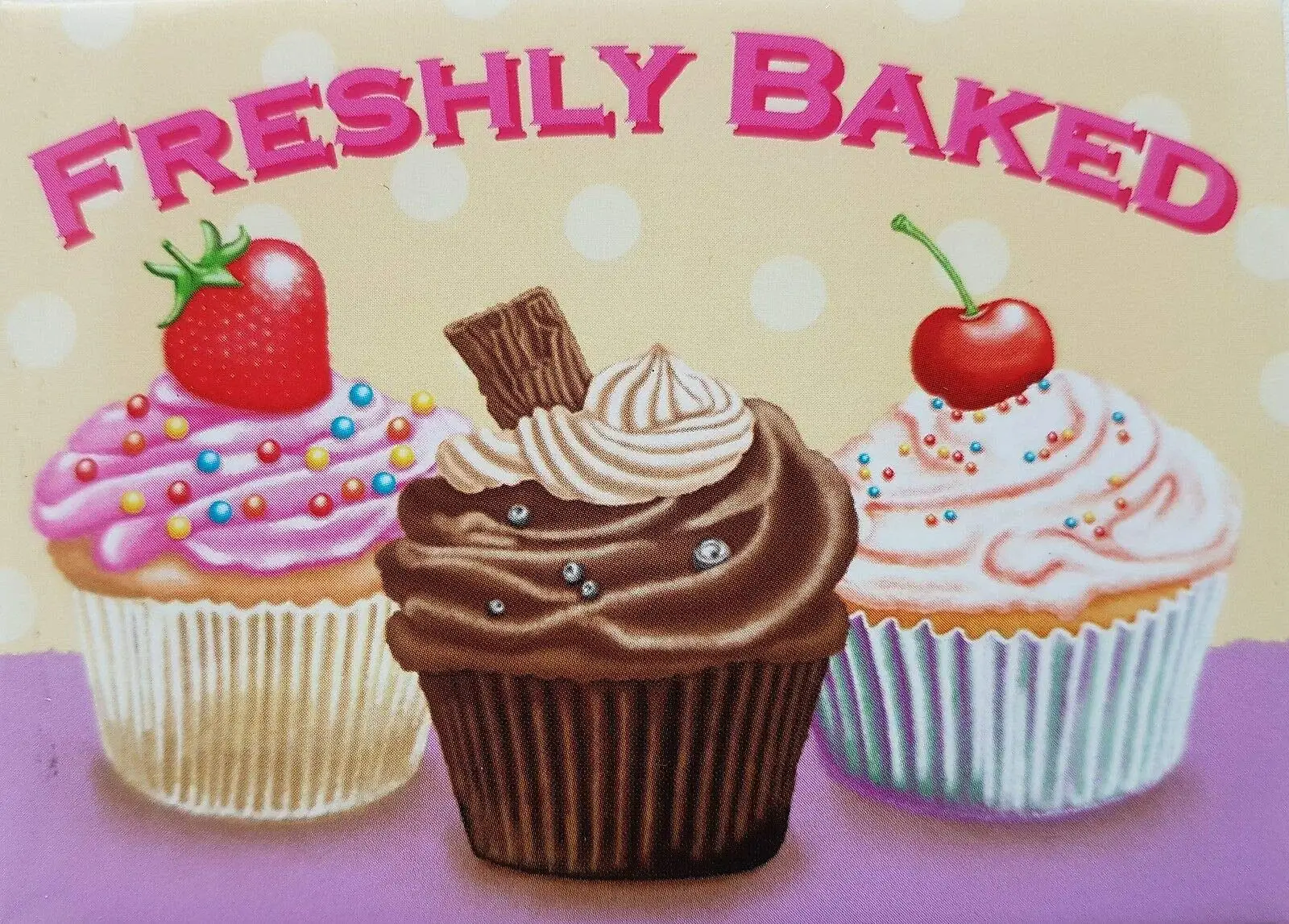 

Vintage Style Freshly Baked Cupcakes Cake Shop Tea Room Cafe Wall Decor Metal Tin Signfor Home Bar Club Pub Restaurant