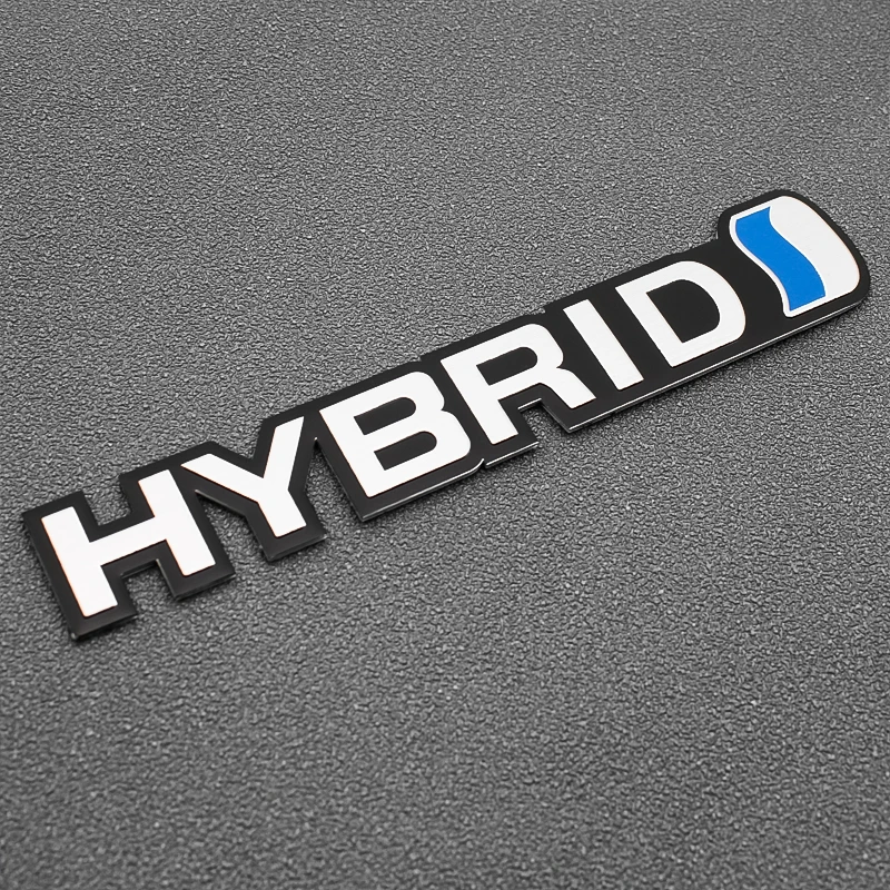

1PCS Car Styling 3D aluminum Hybrid logo Sticker Emblem Refit Badge Decal For Toyota Prius Camry Crown Auris Rav4s Car