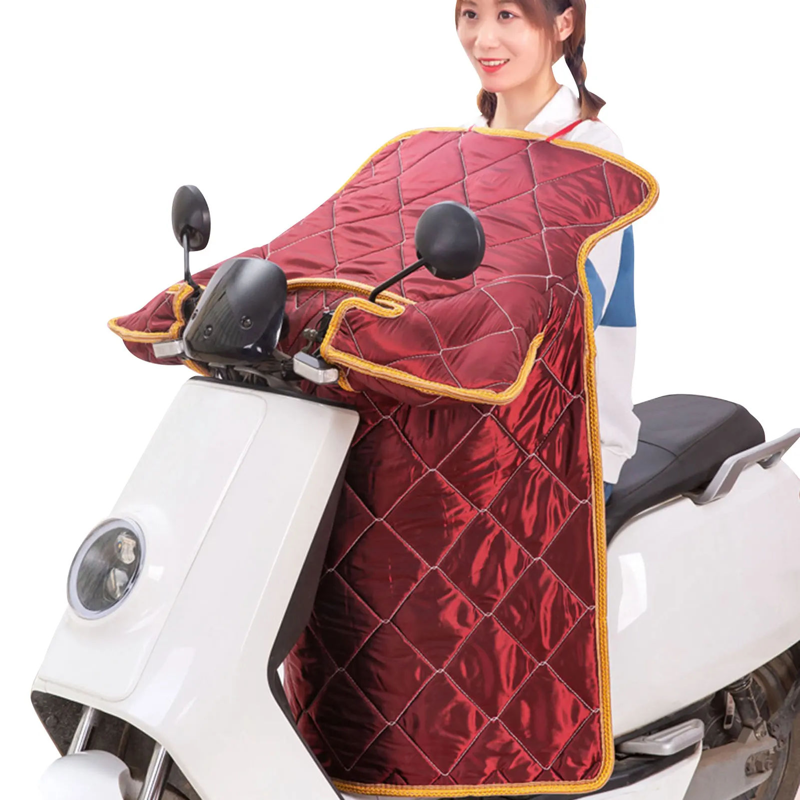 

Winter Electric Car Windshield Knee Pads Warm Wind Cold Rainproof Breathable And Thickened Electric Car Windproof Quilt