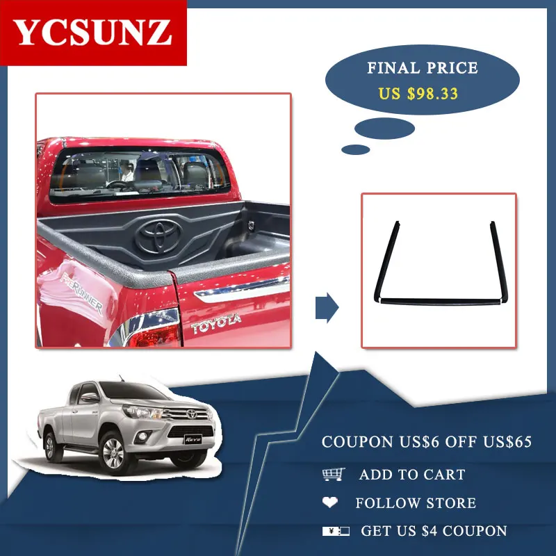 Поручнем ABS более рельсовые кровать лайнера для Toyota Hilux Revo Rocco TruckMasters OX кабины