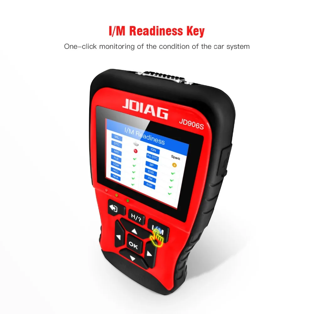 Инструмент сканирования OBDII/EOBD считыватель кодов JDiag JD906 считывание двигателя/эмиссионных кодов ошибок JD906 JD906S автоматический сканер