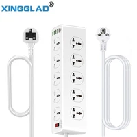 euuk plug universal power strip socket usb qc3 0 3a pd20w adapter quick charge ports 3410 outlets overload surge protector