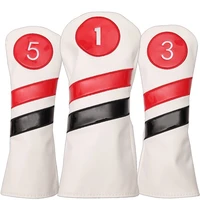 1pc or 3pcs waterproof pu golf club headcovers 1 3 5 driver fairway wood head protective covers protectors universal fit