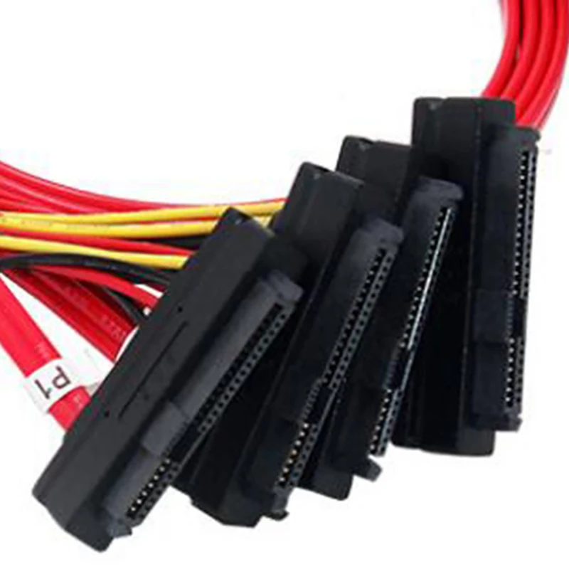 Mini SAS SFF-8087 To SFF-8482 с 4-контактным кабелем питания, кабель сервера SATA X4 SAS Cable от AliExpress WW