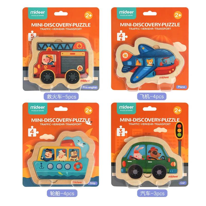 Mideer 5 шт. пазлы деревянные игрушки когнитивный трафик искусственная игра
