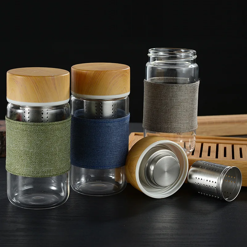 Стеклянная кружка для воды объемом 400 мл бутылка из боросиликатного стекла с