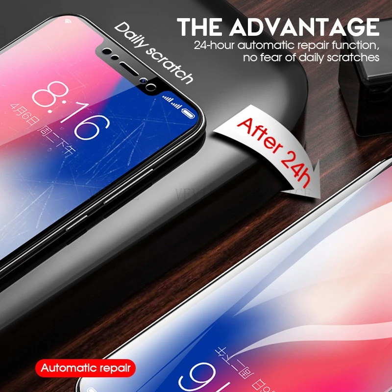 Мягкая Гидрогелевая Защитная пленка для iPhone XS 11 Pro MAX X XR 7 6 6S Plus 9D|Защитные стёкла и