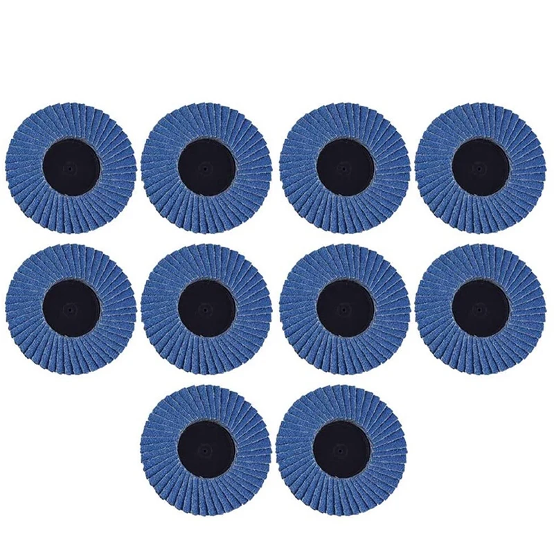 

10Pcs Flat Flap Discs 120 Grit Quick Change Grinding Wheels 2 Inch For Rotary Tools Die Grinder Drill