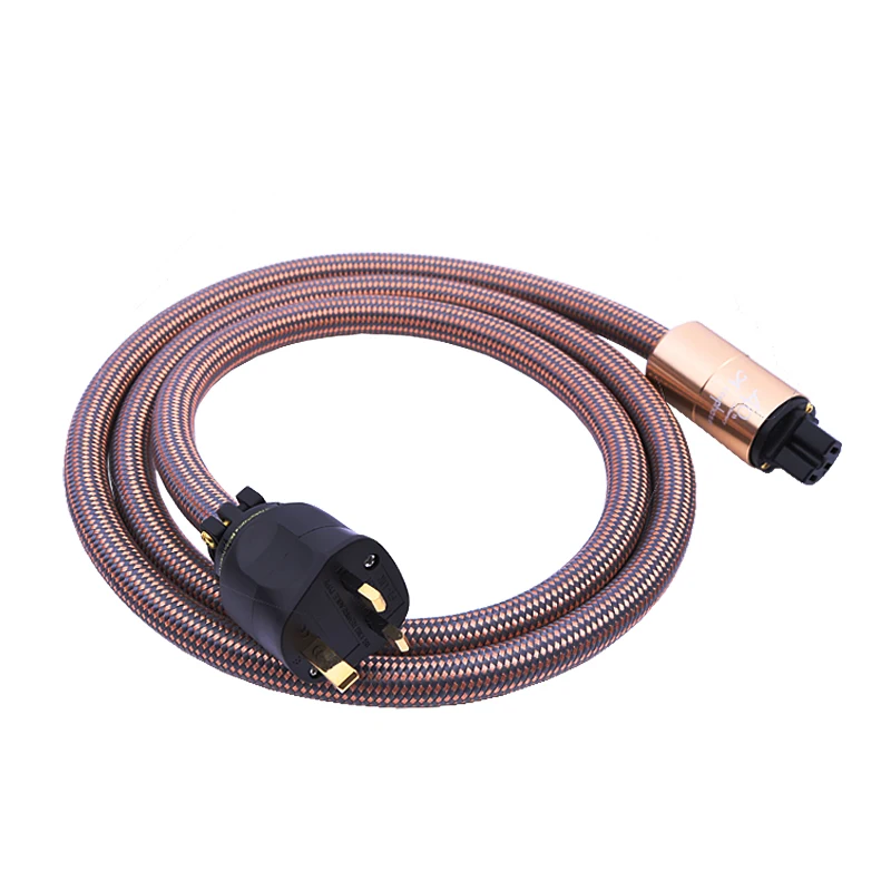 

HI-End UK Power Cord Cable UK Mains 3 Pin Plug UK Plug Mains Power Cable Lead HIFI Power Extension Cord