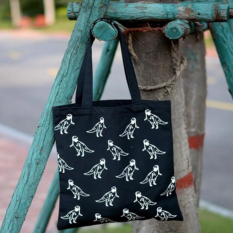 2020 летние холщовые сумки на плечо с мультяшным принтом молнии модные женские