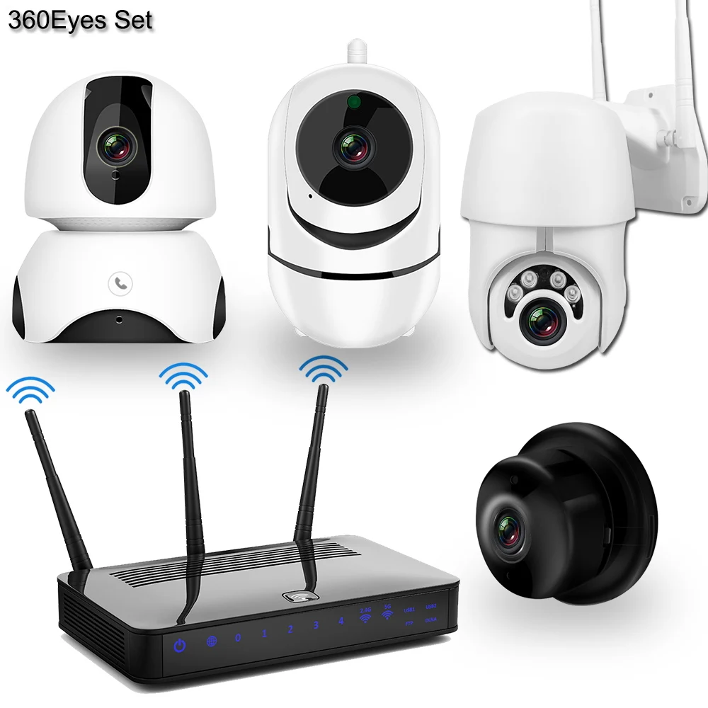 Комплект видеонаблюдения комплект ip-камер WiFi камера 1080P двухстороннее аудио ночное видение беспроводная CCTV камера система безопасности комплект