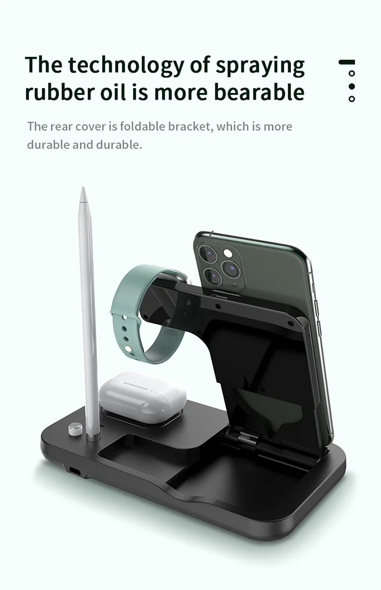 4 в 1 выдвижное и складное Беспроводное зарядное устройство для быстрой зарядки