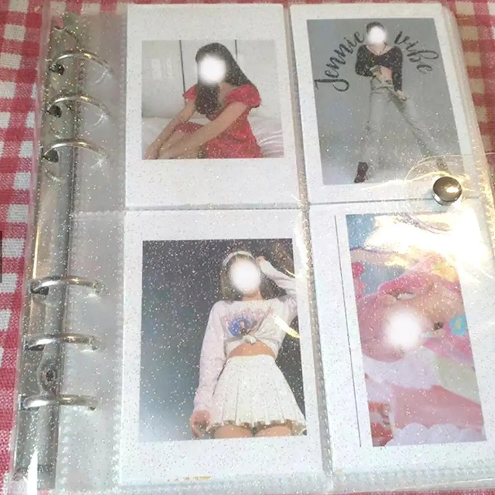 

100/200 Pockets PVC Portable Photo Jelly Color Album Instax Album For Mini For Drawing Q6Y5