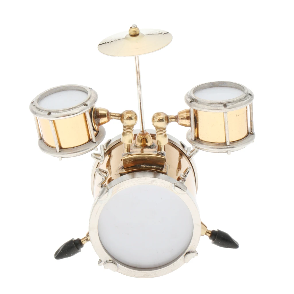 

Dollhouse Miniature Metal Drum Set for 1:12 Scale Doll Percussion Instrument
