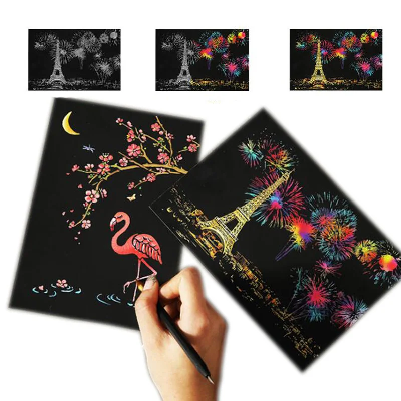 4 шт./партия 20x14 см Волшебная вертушка художественная бумага для рисования с