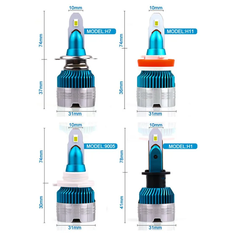 OKEEN 2 шт. 60 Вт 8000LM H7 светодиодный лампы для передних фар H4 H1 9005/HB3 9006/HB4 H8 H9 H11