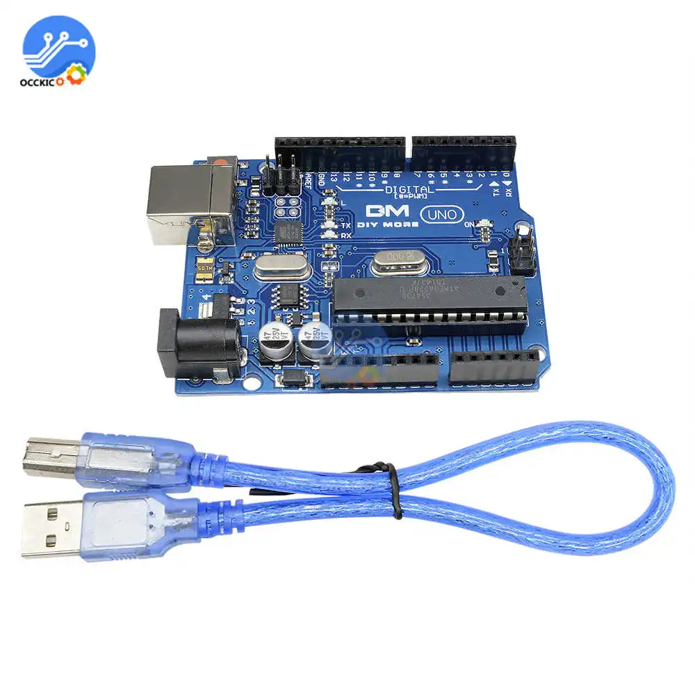 Макетная плата UNO R3 постоянный ток 3 В 5 ATmega328P CH340 CH340G двойной выход для Arduino